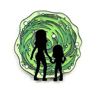 Rick and Morty Portal Enamel Pin (Glows!)